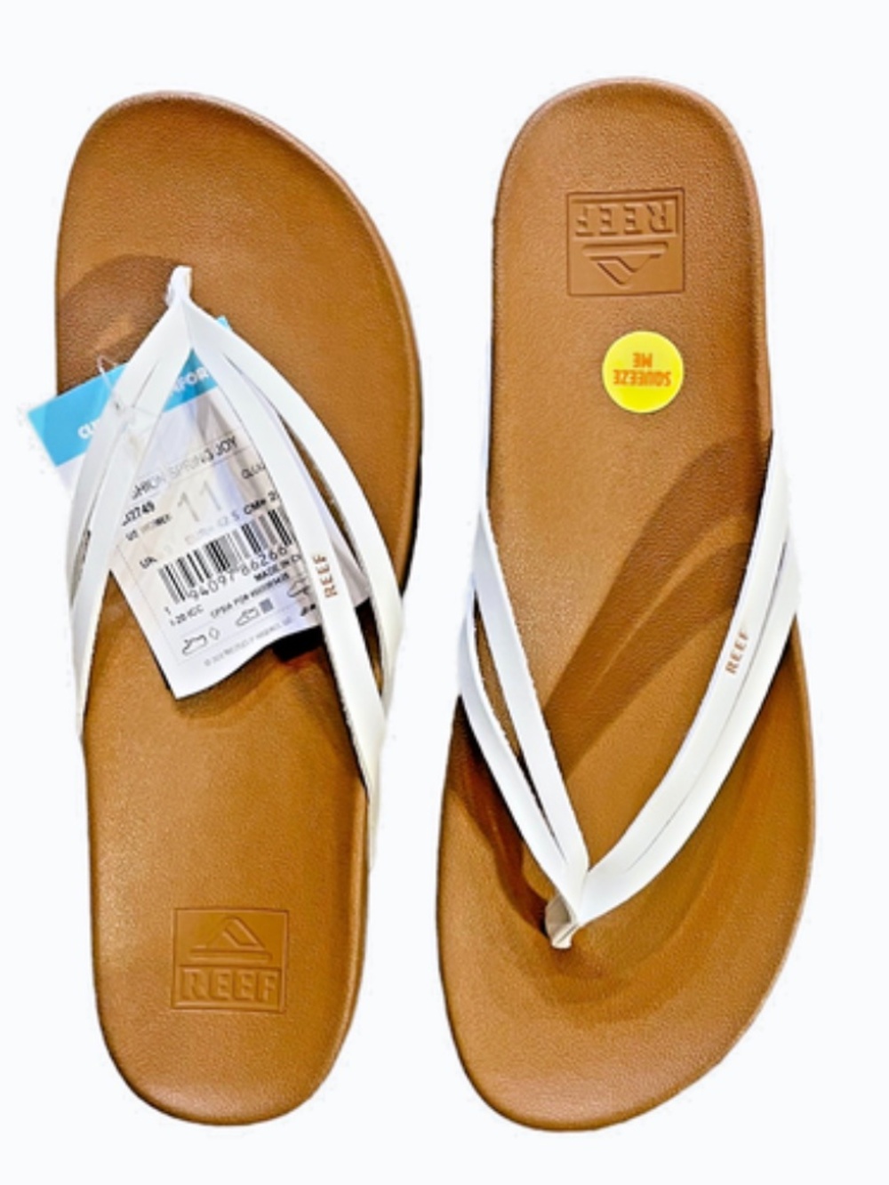 Reef Womens Spring Joy White Flip Flops Sandals Size 11